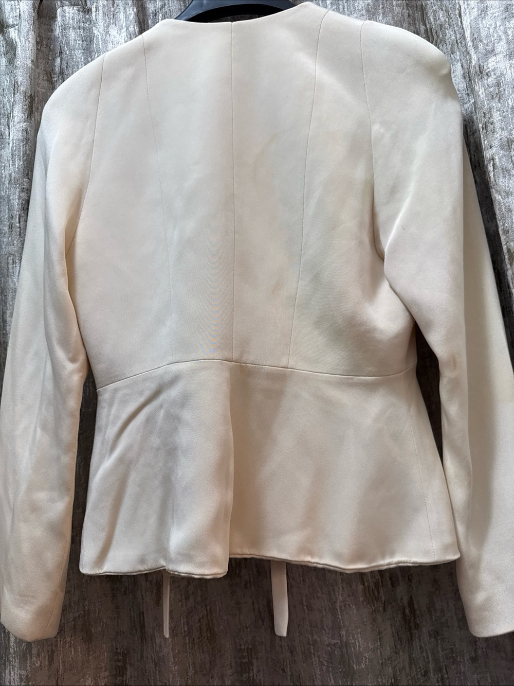 Tailored Cream Peplum Blazer vintage Roz & Sherm